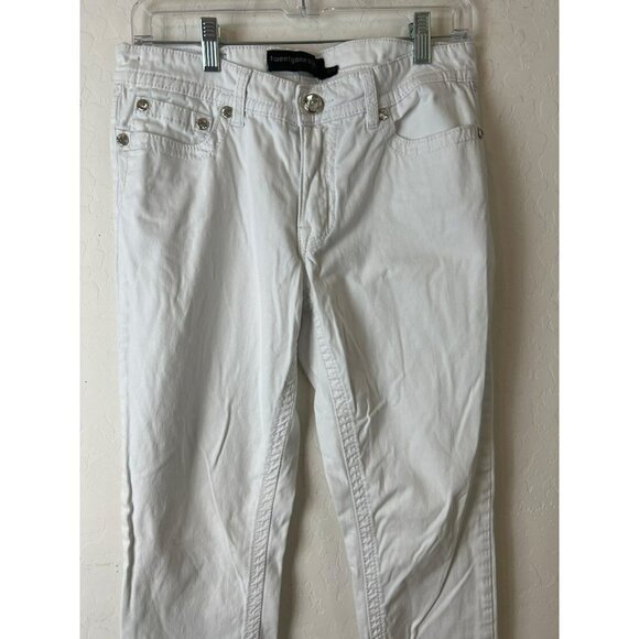 Twentyone Black by Rue21 White Jeans Blinged Sz 11/12 - Picture 2 of 8